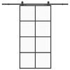 vidaXL Porte coulissante kit de quincaillerie noir 102,5x205 cm
