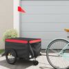 vidaXL Remorque de v&eacute;lo noir et rouge 30 kg fer