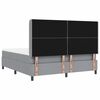 vidaXL Lit &agrave; ressorts avec matelas Gris clair 180 x 200 cm tissu