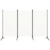 vidaXL Cloison de s&eacute;paration 3 panneaux Blanc 260x180 cm Tissu
