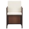 vidaXL Ensemble &agrave; manger d'ext&eacute;rieur avec coussins 17 pcs rotin Marron