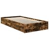 vidaXL Lit de Rangement Ch&ecirc;ne fum&eacute; 90 x 200 cm Bois d'ing&eacute;nierie