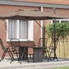 vidaXL Parasol Roma Taupe 286 x 284 x 265 cm Aluminium et polyester