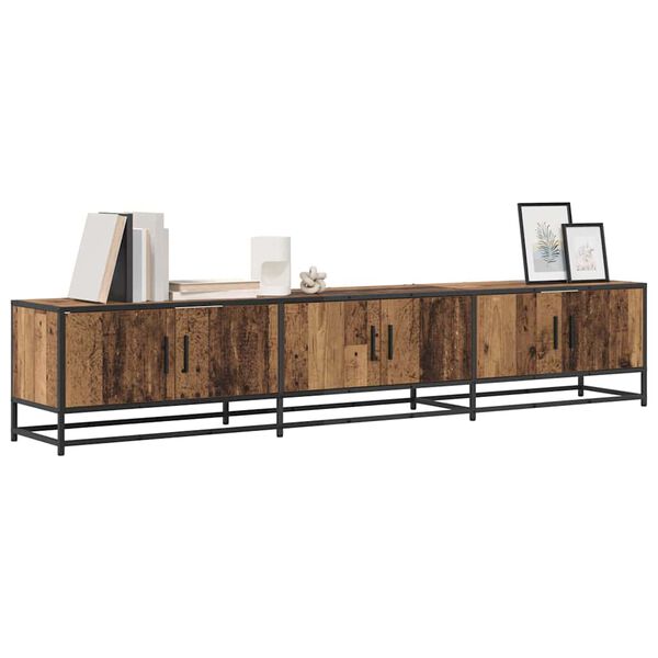 vidaXL Unites TV 2 pcs Bois Ancien 210 x 35 x 41 cm Bois d'ing&eacute;nierie