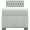 vidaXL Sommier &agrave; lattes de lit et matelas Gris clair 80x200 cm Velours