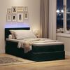 vidaXL Lit ottoman avec matelas et LED Vert fonc&eacute; 80x200cm velours