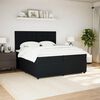 vidaXL Sommier &agrave; lattes de lit et matelas Noir 200x200 cm Velours