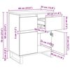 vidaXL Buffet Bois Ancien 60 x 35 x 70 cm Bois d'ing&eacute;nierie et fer