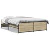 vidaXL Cadre de lit sans matelas ch&ecirc;ne sonoma 140x190 cm