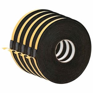 vidaXL Ruban adh&eacute;sif en mousse 5 pc Noir 15mm x 10m Mousse CR