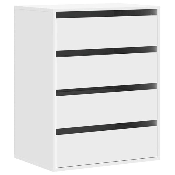 vidaXL Commode d'angle blanc 60x41x76 cm bois d'ing&eacute;nierie