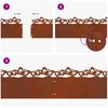 vidaXL Bordures de pelouse 10 pcs Rouill&eacute; 103 x 0,05 x 22 cm