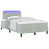 vidaXL Lit &agrave; ressorts avec matelas Gris clair 120 x 190 cm Velours