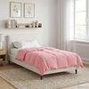 vidaXL Duvet complet toute l'ann&eacute;e Rose 135 x 200 cm Microfibre