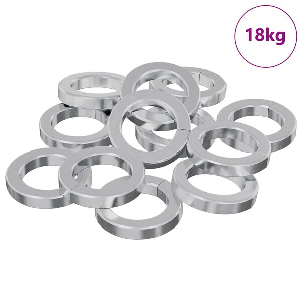 vidaXL Rondelle ressort 15929 pcs Blanc Fer