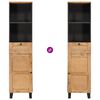 vidaXL Armoire de salle de bain avec &eacute;tag&egrave;re Marron 38 x 33 x 160 cm