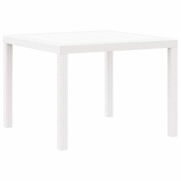vidaXL Ensemble de salle à manger pour jardin 5 pcs Blanc Rattan Polt