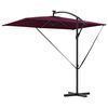 vidaXL Parasol banane à mât déporté Rouge bordeaux 294 x 200 x 254 cm