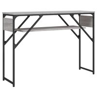 vidaXL Table console avec étagère sonoma gris 105x30x75 cm