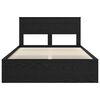vidaXL Cadre de lit avec matelas Noir 140 x 200 cm Bois de pin massif
