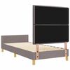 vidaXL Cadre de lit avec t&ecirc;te de lit Taupe 80 x 200 cm tissu