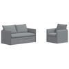 vidaXL Ensemble de Canap&eacute;s 2 pcs Gris clair 196 x 82 x 85 cm tissu