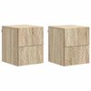 vidaXL Cabinet de chevet mural 2 pi&egrave;ces Ch&ecirc;ne Sonoma 34,5 x 33 x 40 cm