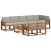 vidaXL Ensemble de canap&eacute;s d'ext&eacute;rieur 9 pc Gris Naturel et Clair