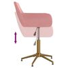 vidaXL Chaises pivotantes &agrave; manger lot de 2 Rose Velours
