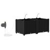 vidaXL Cache-pot de jardin 2 pcs Noir Acier