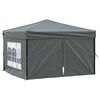 vidaXL Tente de r&eacute;ception pliable avec parois Anthracite 3x3 m