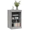 vidaXL Buffet avec lumi&egrave;res LED sonoma gris 41x37x67 cm