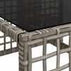 vidaXL Salon de jardin d'angle avec coussins 3 pcs gris r&eacute;sine tress&eacute;e