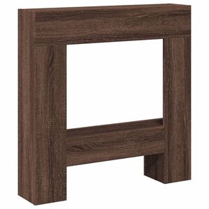 VidaXL Cadre de chemin&eacute;e ch&ecirc;ne marron 81x18x82 cm bois d'ing&eacute;nierie
