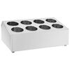 vidaXL Porte-couverts 8 grilles Rectangulaire Acier inoxydable
