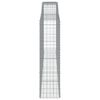 vidaXL Paniers &agrave; gabions arqu&eacute;s 7 pcs 400x50x180/200 cm Fer galvanis&eacute;