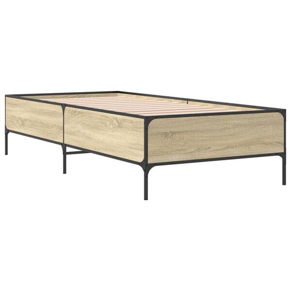 vidaXL Cadre de lit sans matelas ch&ecirc;ne sonoma 100x200 cm