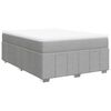 vidaXL Sommier &agrave; lattes de lit avec matelas Gris clair 140x200cm Tissu