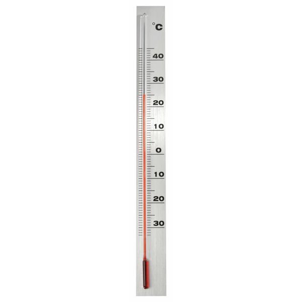 Nature Thermom&egrave;tre mural d'ext&eacute;rieur Aluminium 3,8x0,6x37 cm