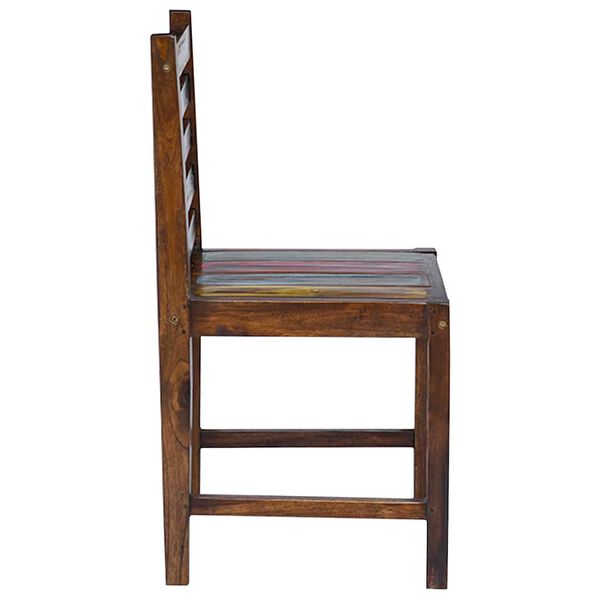 vidaXL Chaises &agrave; manger lot de 2 bois de r&eacute;cup&eacute;ration solide