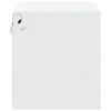 vidaXL Table de chevet murale avec lumières LED blanc