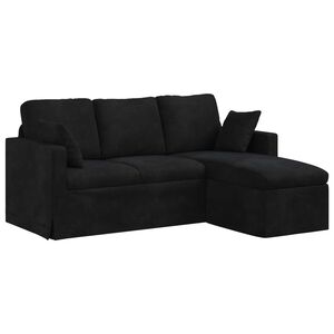 vidaXL Canap&eacute; Noir 178 x 134 x 80 cm Velours