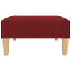 vidaXL Canap&eacute;-lit &agrave; 2 places avec repose-pied Rouge bordeaux Tissu