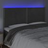 vidaXL T&ecirc;te de lit &agrave; LED Gris fonc&eacute; 180x5x118/128 cm Velours