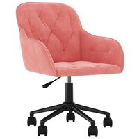 vidaXL Chaise pivotante de bureau Rose Velours