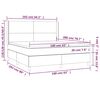 vidaXL Sommier &agrave; lattes de lit matelas et LED Rose 160x200 cm Velours