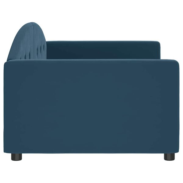 vidaXL Lit de repos sans matelas bleu 90x200 cm velours