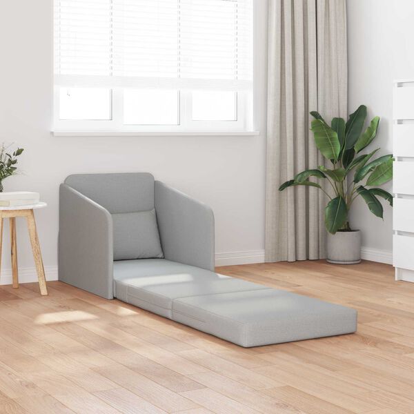 vidaXL Canap&eacute;-Lit 60cm Gris nuage tissu