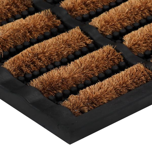 vidaXL Paillasson rectangulaire 40x60 cm caoutchouc et fibre de coco