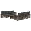 vidaXL Ensemble de canap&eacute; de jardin 9 pc Gris et Gris fonc&eacute; polyrotin